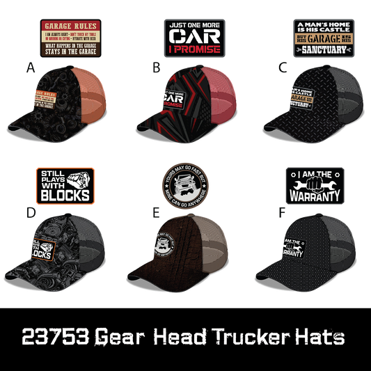 Trucker Baseball Hat Gear Head Hat