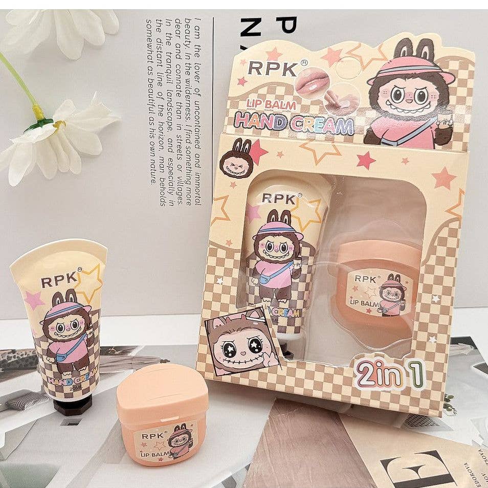 2 in 1 Lip Balm Hand Cream Set