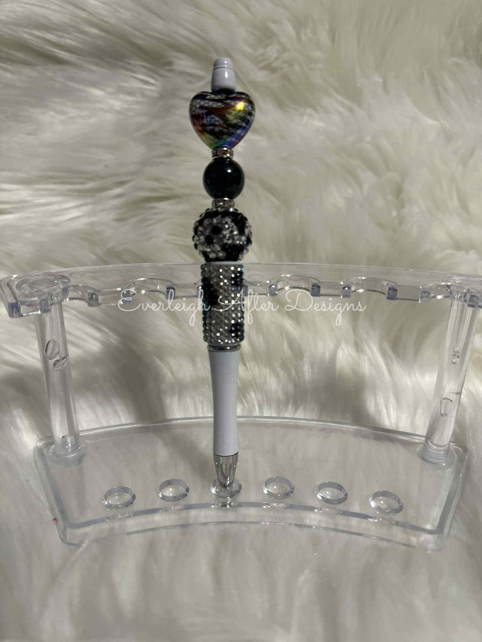 Decorative pen with beaded top 